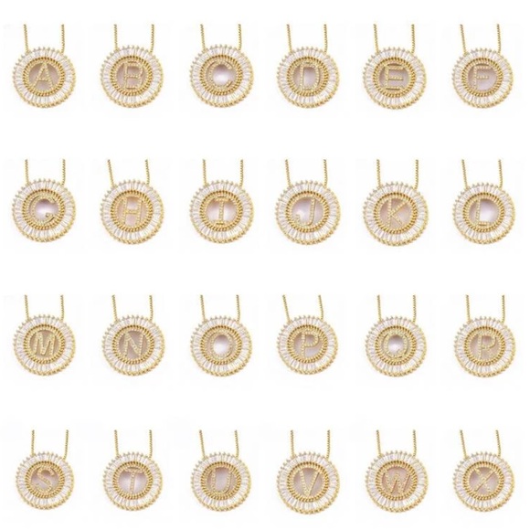 Alphabet Pendant Charm Necklace - Picture 5 of 6